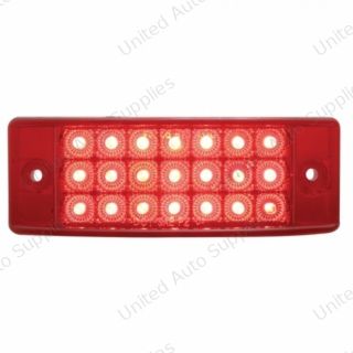 21 LED Reflector Rectangular Light (Clearance/Marker) - Red LED/Red Lens (Bulk)