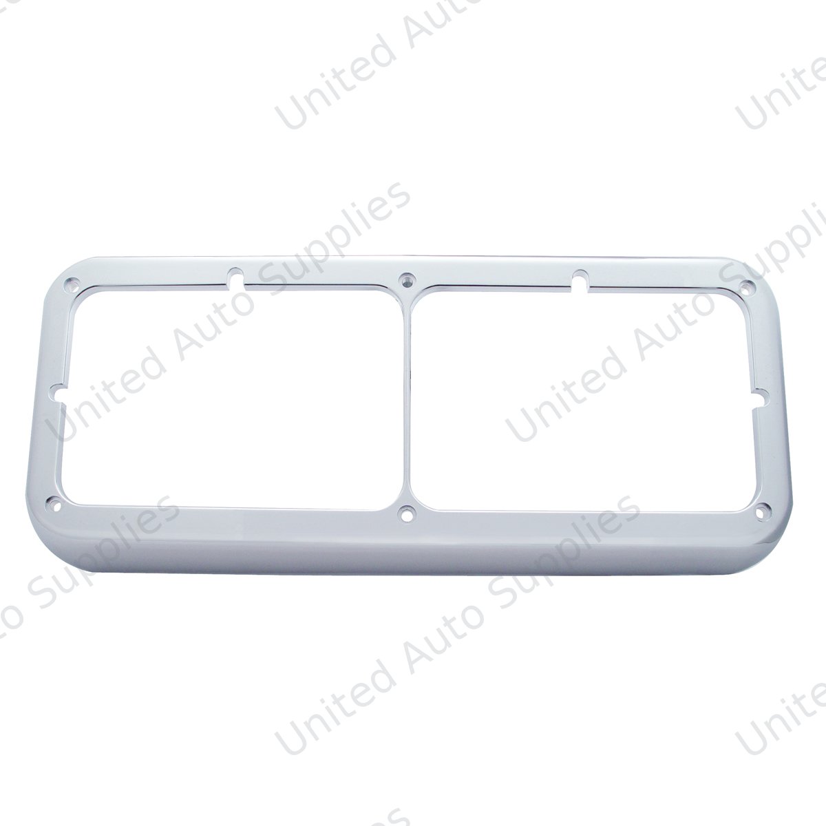 Chrome Plastic Rectangular Dual 4" X 6" Headlight Bezel