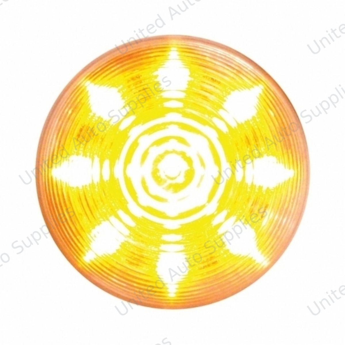 9 LED 2" Round Beehive Light (Clearance/Marker) - Amber LED/Clear Lens
