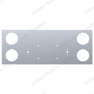 33-3/4" Stainless Steel Rear Center Light Panel With Four 4" Light Cutouts