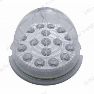 17 LED Watermelon Reflector Cab Light - Amber LED/Clear Lens