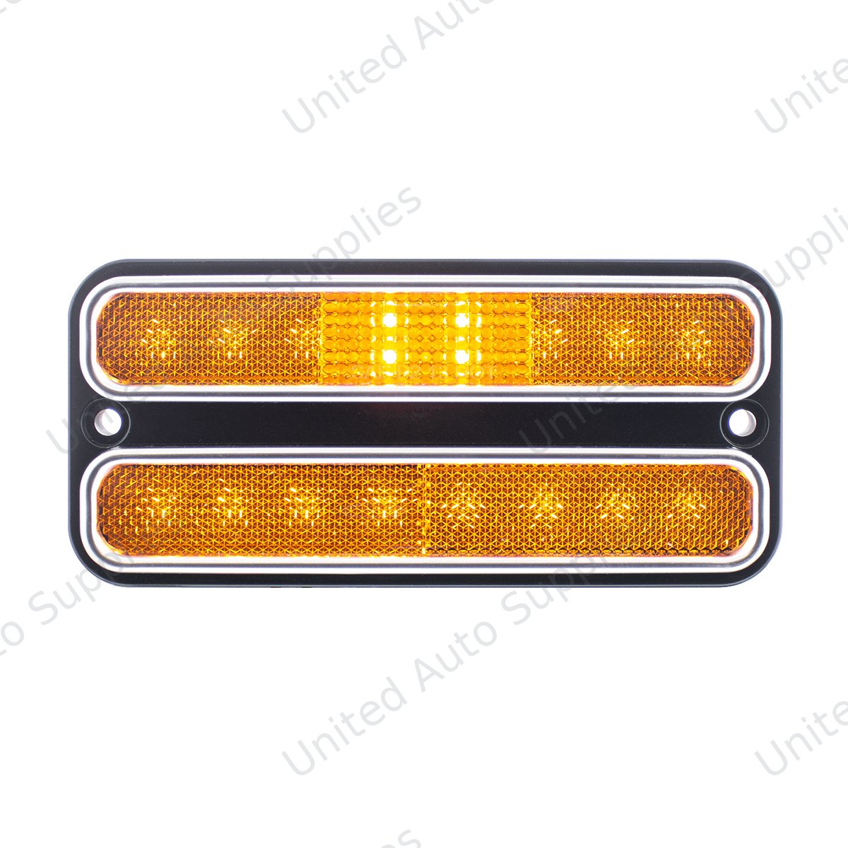 18 LED Side Marker Light With Stainless Steel Trim For 1968-1972 Chevrolet & GMC Truck, Amber Lens