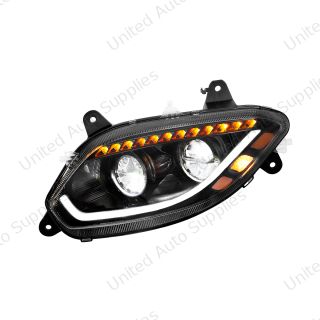 Black LED 86 Headlight For 2018-2026 International LT Truck - Driver