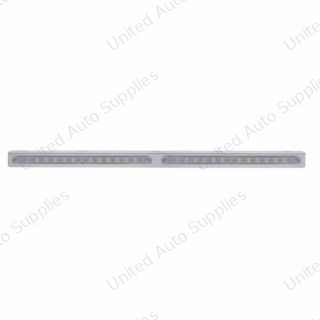 25-5/16" Stainless Light Bracket With 2X 14 LED 12" Light Bars - Amber LED/Clear Lens