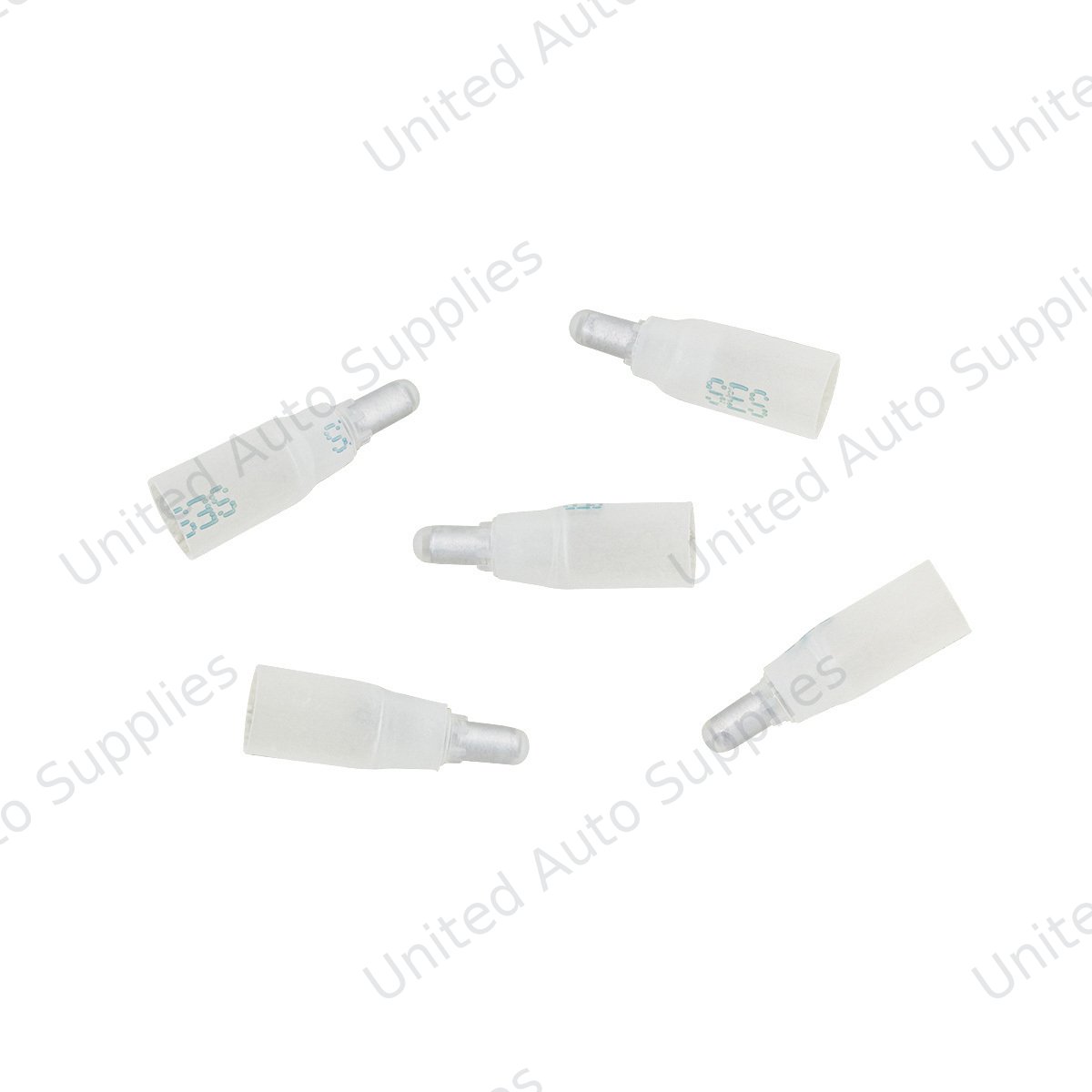 22-14 AWG CS Closed-End Heat Shrink Connector - Clear w/ Blue Dash (5-Pack)