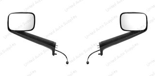 Chrome Hood Mirror With Heated Lens For 2018-2026 Freightliner Cascadia - Driver and Passenger (2pcs)