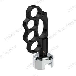 Knuckle Gearshift Knob With 13/15/18 Speed Adapter - Black
