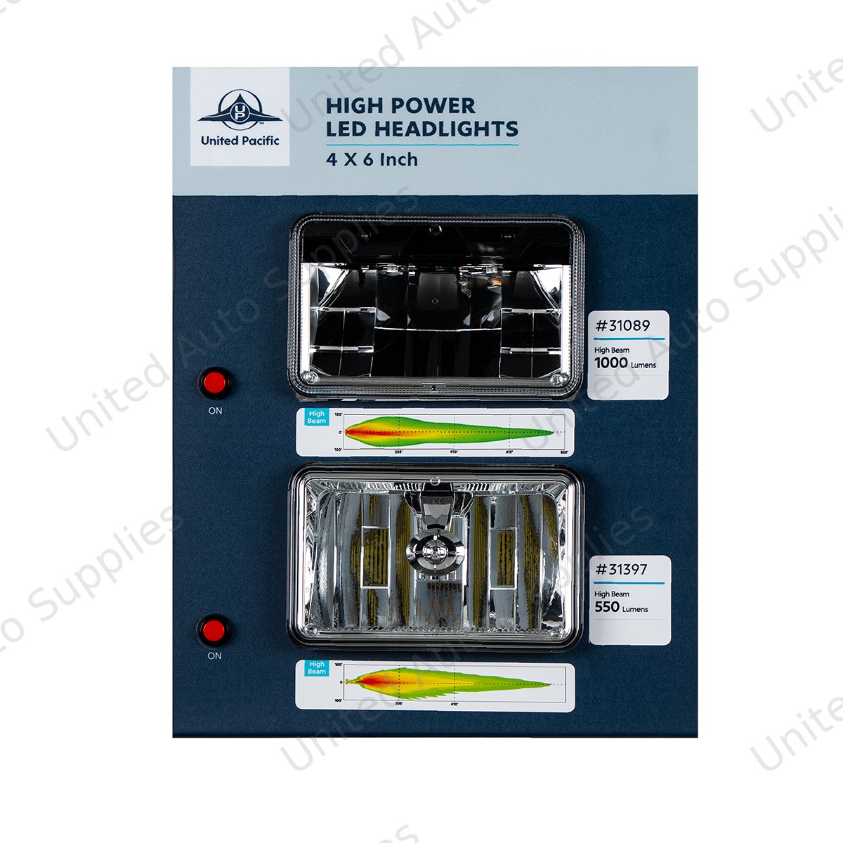 Display For 4" X 6" Lights - High Beam Lights 31089 & 31397