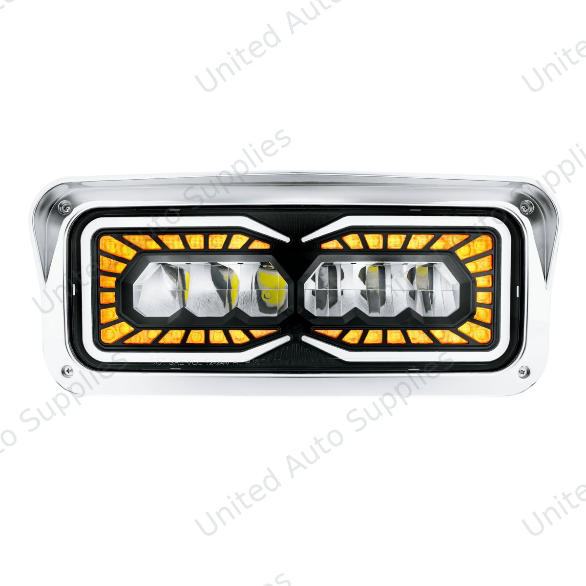 High Power 9 LED Headlight With LED Turn Signal & Position Light-Passenger