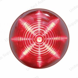 13 LED 2.5" Round Beehive Light (Clearance/Marker) - Red LED/Red Lens (Bulk)