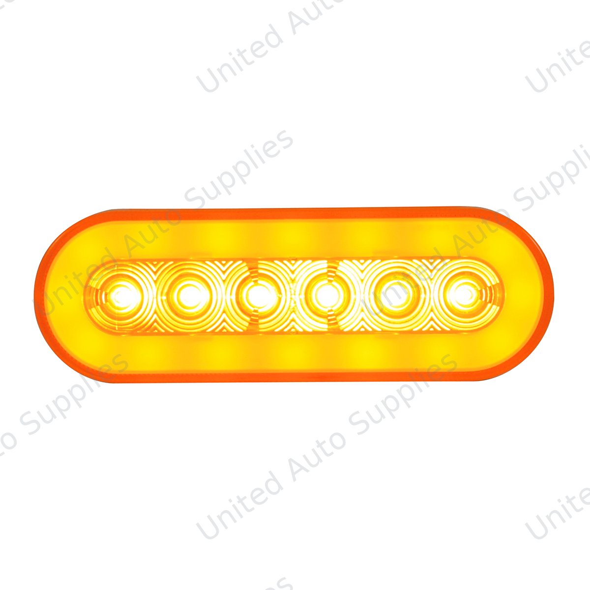 GloLight 22 LED 6" Oval Turn Signal Light - Amber LED/Amber Lens