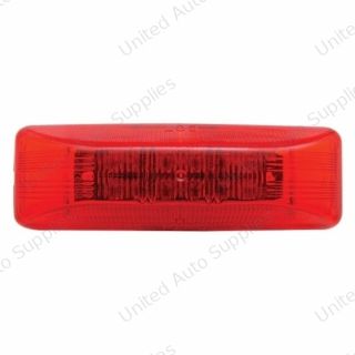 12 LED Rectangular Light (Clearance/Marker) - Red LED/Red Lens (Bulk)