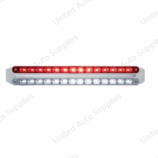 Dual 14 LED 12" Light Bars - Red & White LED/Red & Clear Lens