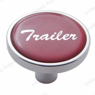 "Trailer" Short Air Valve Knob - Red Glossy Sticker