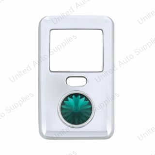 Rocker Switch Cover With Crystal For 1998-2018 Volvo VNL - Green