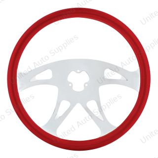 18" Color Boss Steering Wheel - Indigo Red