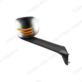 Hood Mirror Assembly W/ Sequential LED Lights For 2018-2026 Freightliner Cascadia - Heated/Passenger
