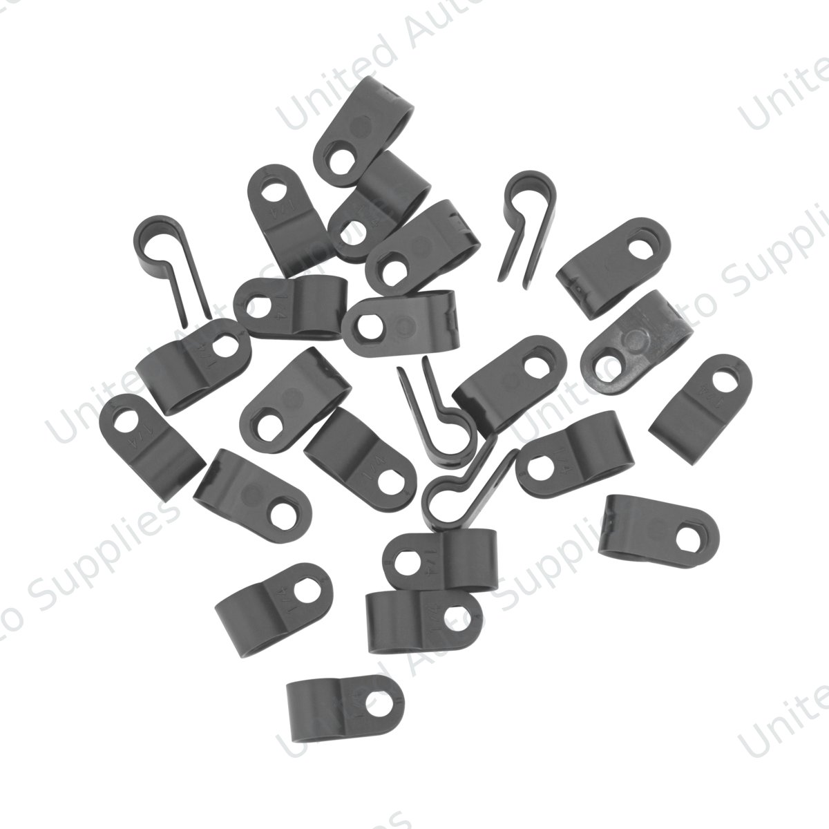 1/4" Black Nylon Cable Clamp (25-Pack)