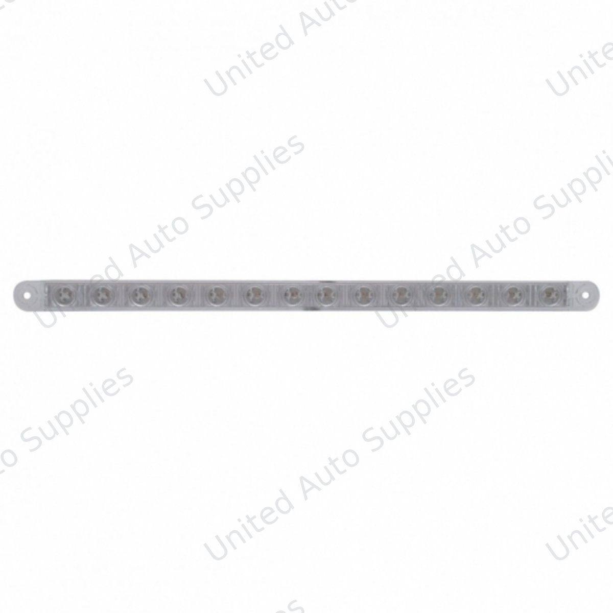 14 LED 12" Sequential Light Bar Only - Red LED/Clear Lens (Bulk)