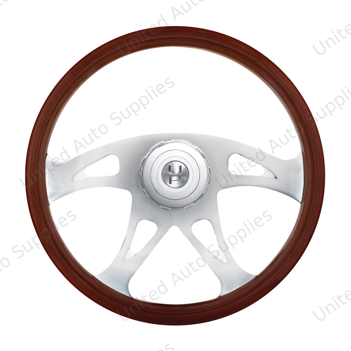 18" Chrome Boss Steering Wheel With Hub & Horn Button Kit For Peterbilt (1998-2005) & Kenworth (2001-2002)