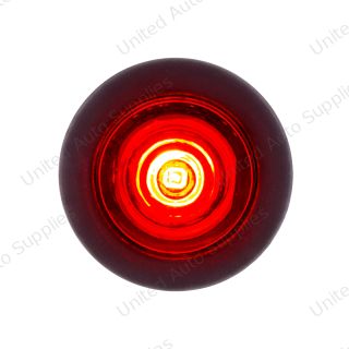 1 LED 3/4" Mini Clearance Light Red LED With Red Lens With Rubber Grommet (Bulk)