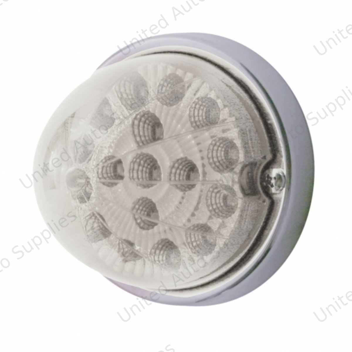 17 LED Watermelon Clear Reflector Flush Mount Kit - Red LED/Clear Lens