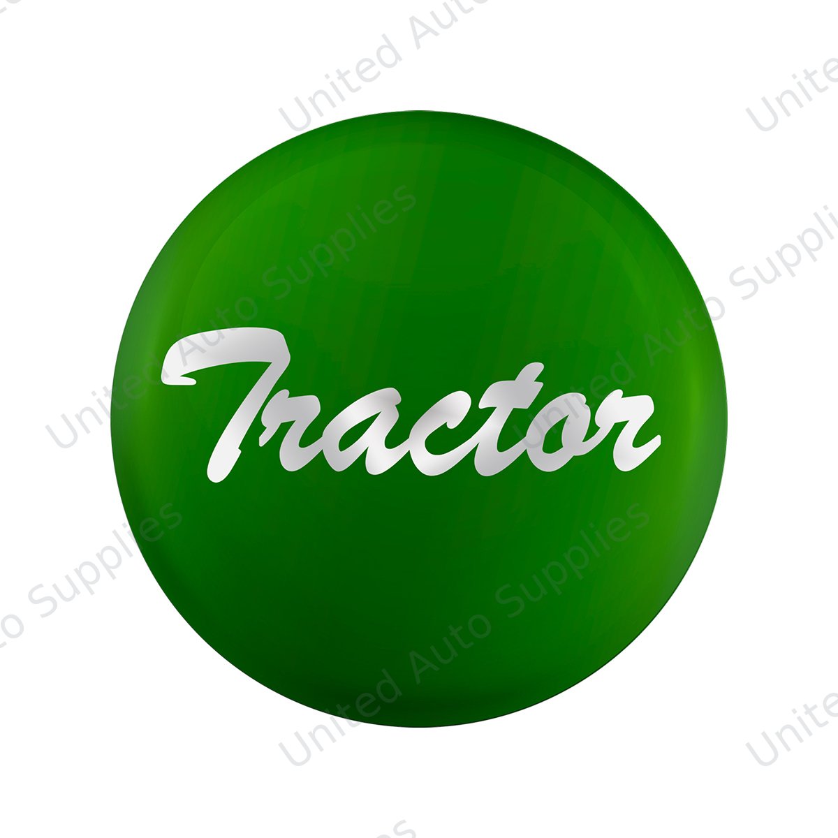 "Tractor" Glossy Air Valve Knob Candy Color Sticker - Emerald Green