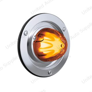 GloLight 9 LED Dual Function Watermelon Sleeper Bunk Kit With 304 Stainless Steel Bezel-Amber LED/Amber Lens