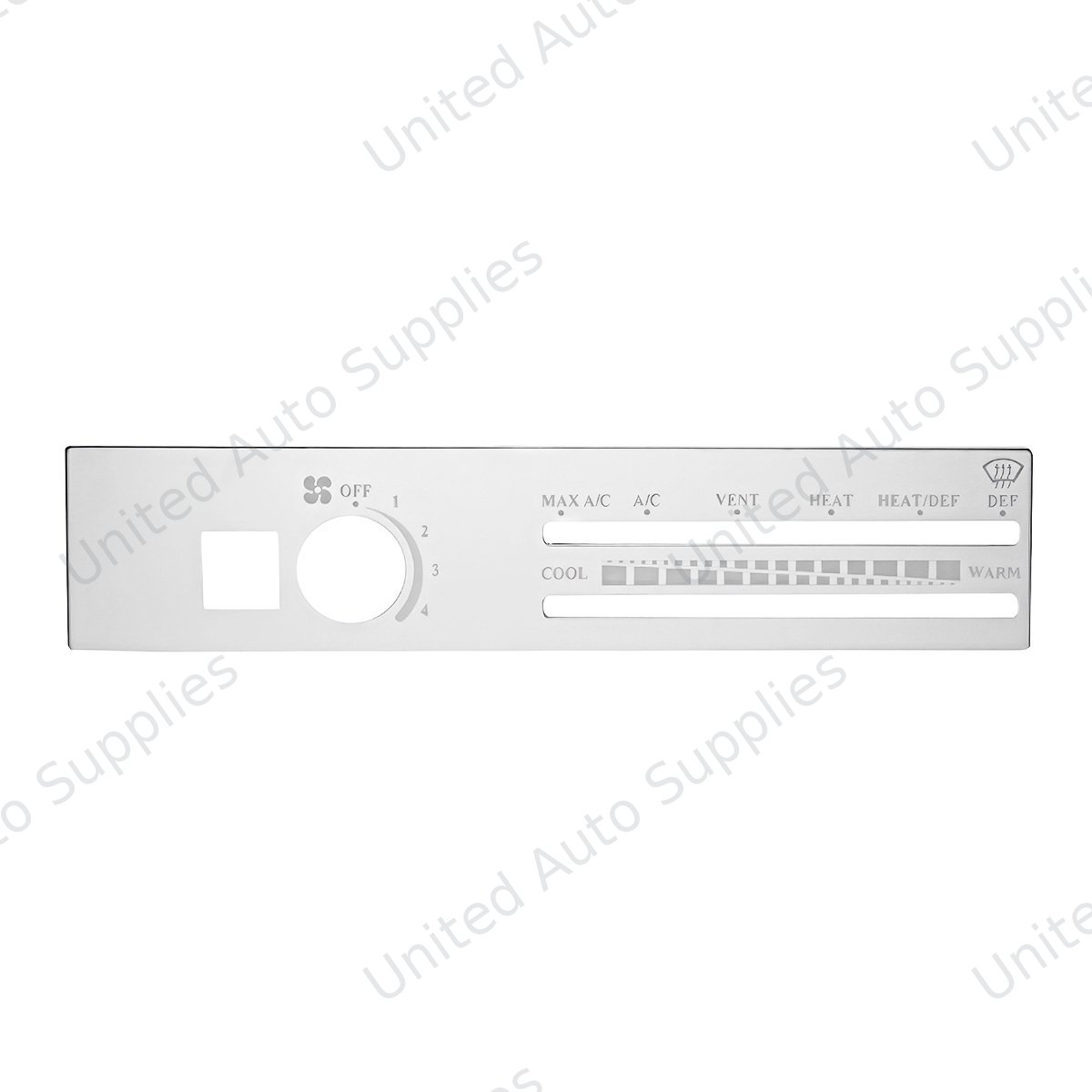 Stainless A/C Control Plate With Recirculate Opening For Freightliner