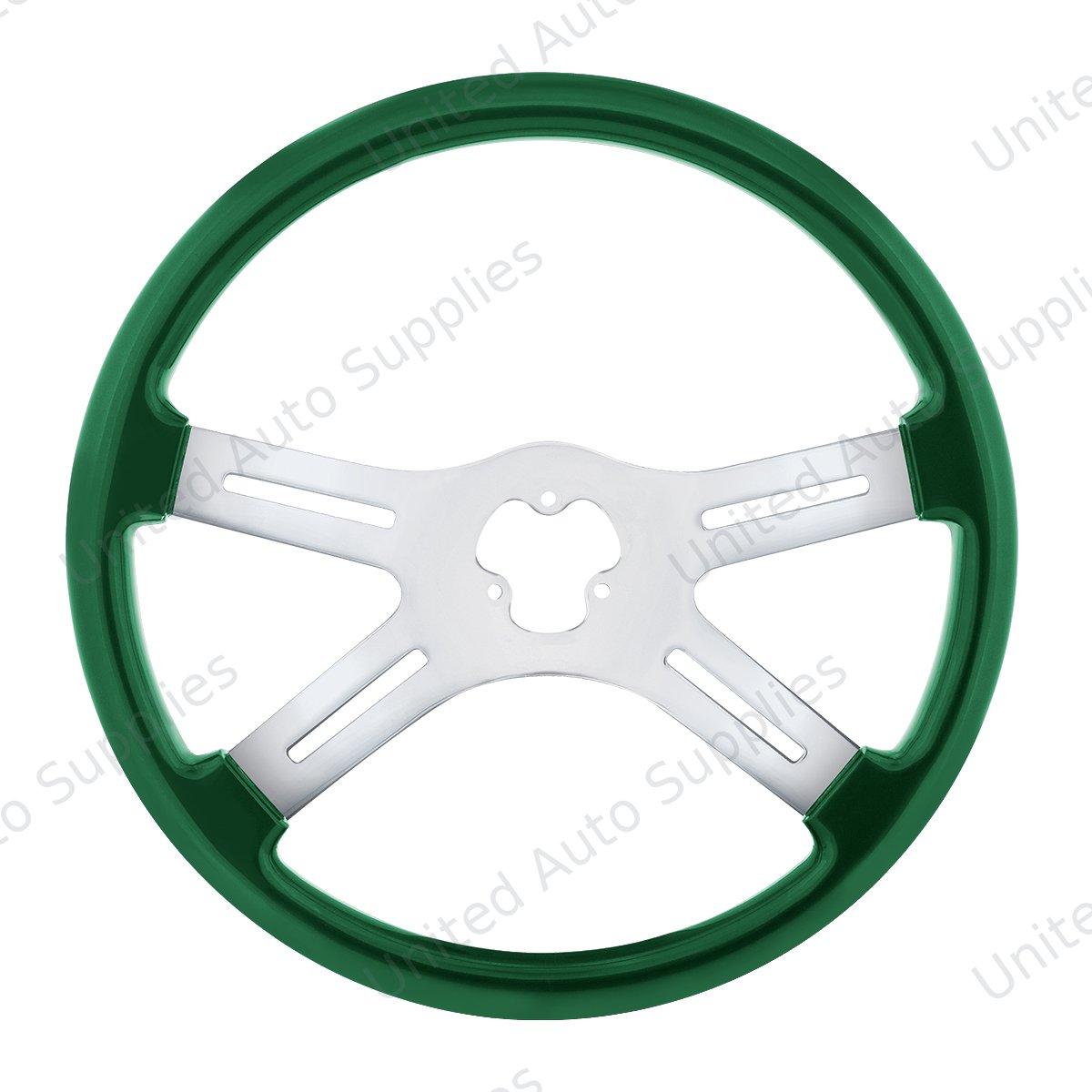18" Candy Color 4 Spoke Steering Wheel - Emerald Green