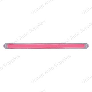 24 LED Dual Function 12" GloLight Bar With Bezel - Red LED/Clear Lens