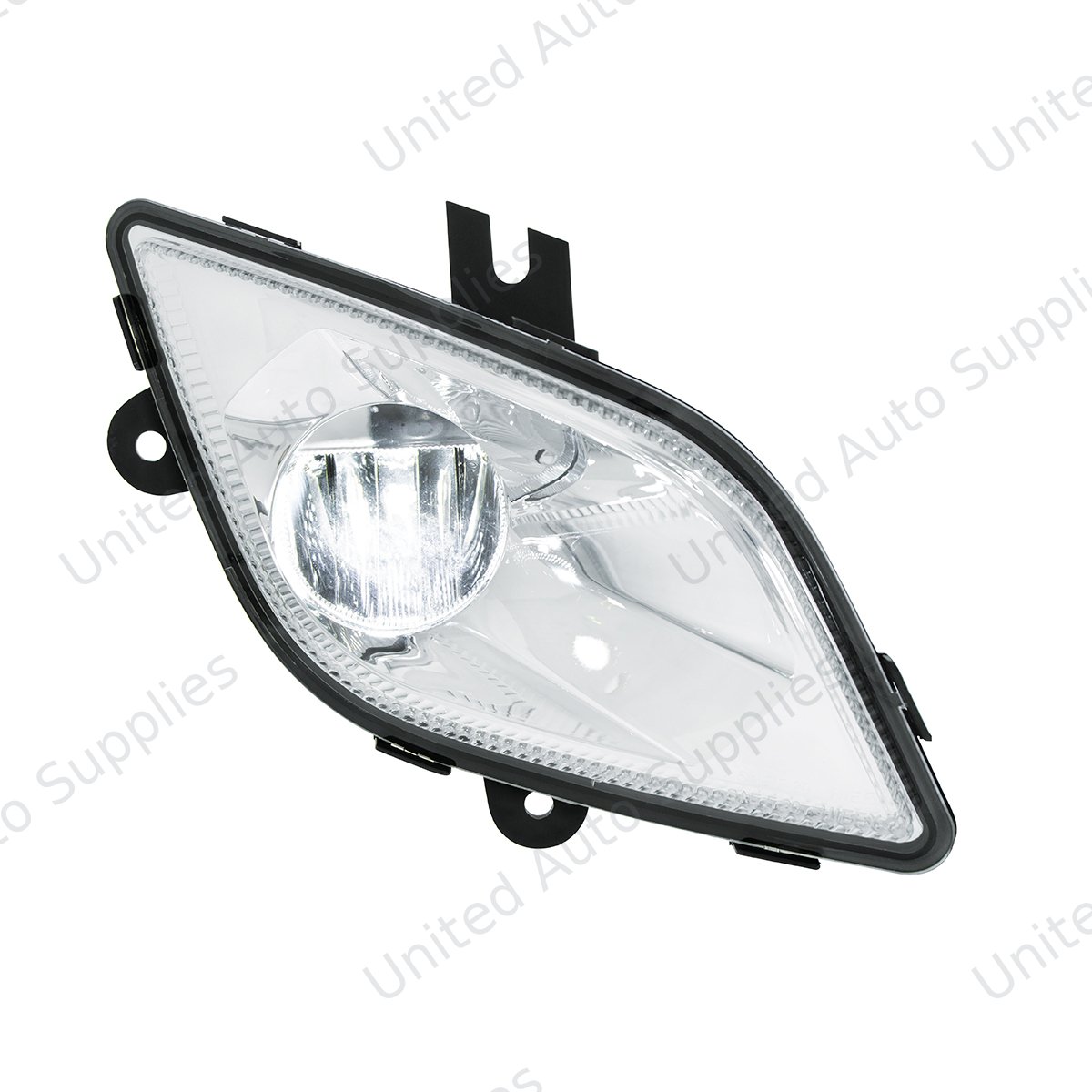 Chrome Single LED Fog Light For 2018-2024 Freightliner Cascadia - Passenger - Competition Series