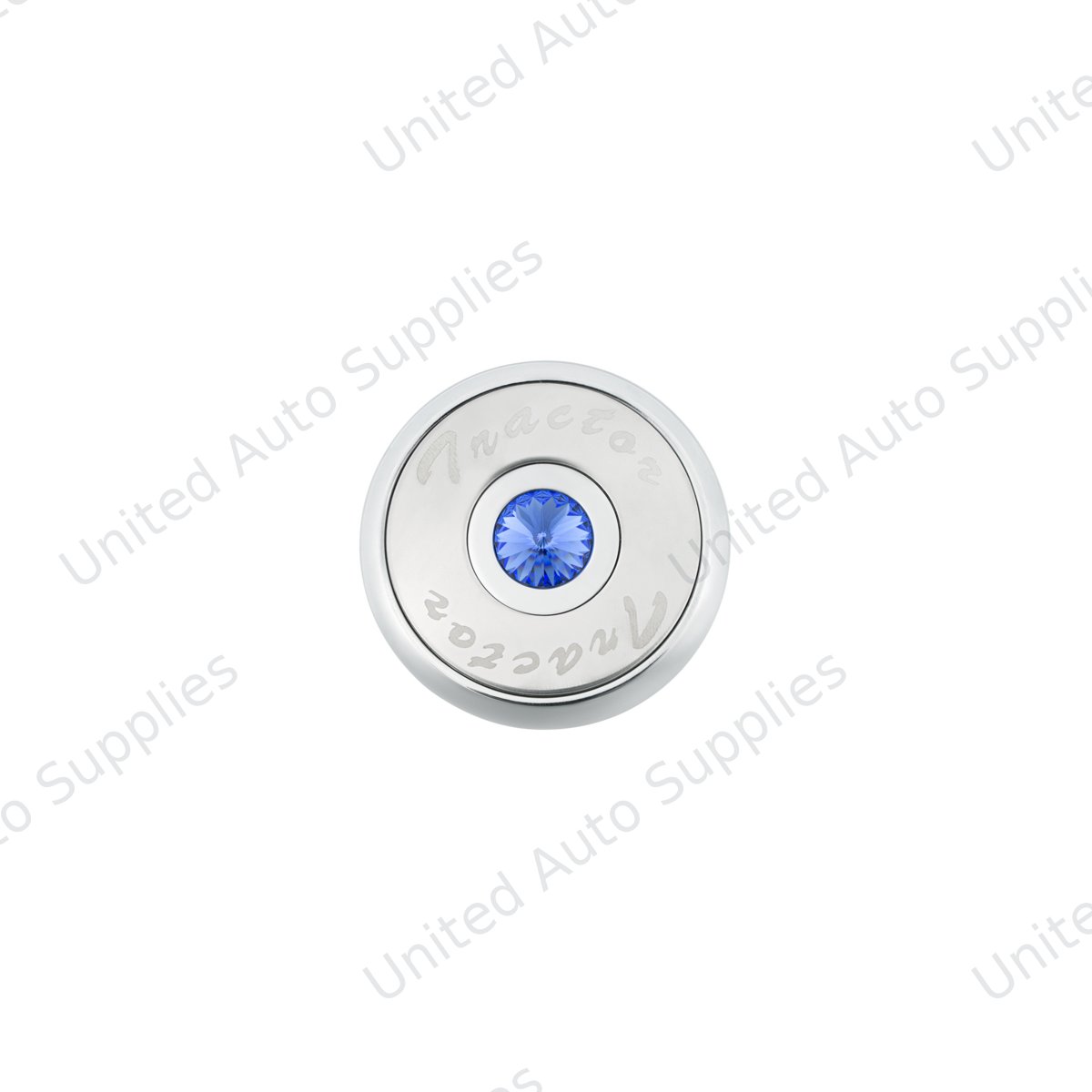 "Tractor" Deluxe Air Valve Knob - Blue Crystal