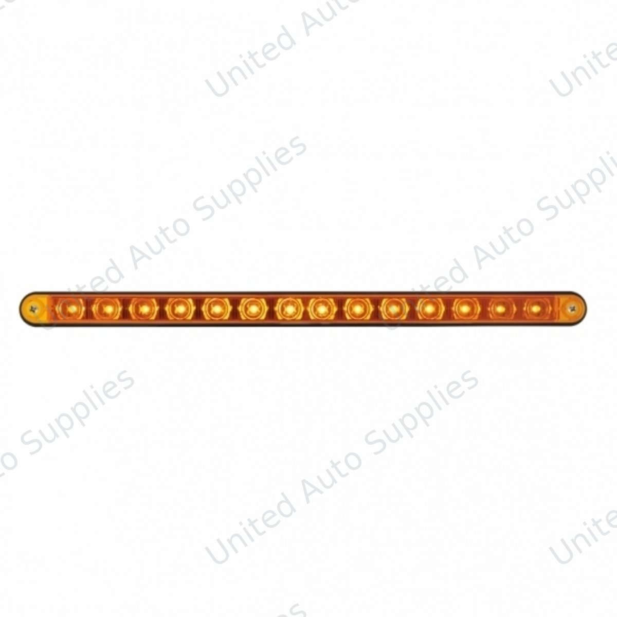 14 LED 12" Light Bar With Black Housing - Amber LED/Amber Lens