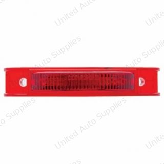 7 LED Rectangular Light (Clearance/Marker) - Red LED/Red Lens