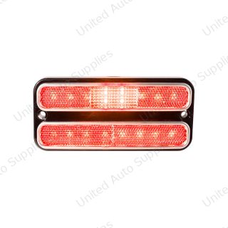 18 LED Side Marker Light With Stainless Steel Trim For 1968-1972 Chevrolet & GMC Truck-Red LED/Clear Lens