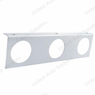 Stainless Light Bracket With 3X 2.5" Light Cutouts