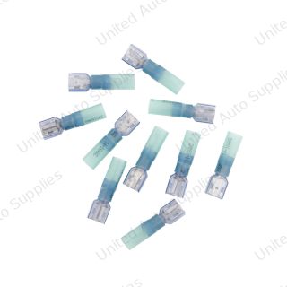 16-14 AWG .250 Tab CS Fully Insulated Heat Shrink FM Disconnect - Blue (10-Pack)