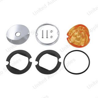 Glass Watermelon Light Kit For 3/4" Mini Light-Amber Lens