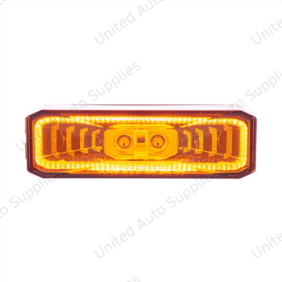 Abyss 10 LED Rectangular Clearance/Marker Light - Amber LED/Amber Lens