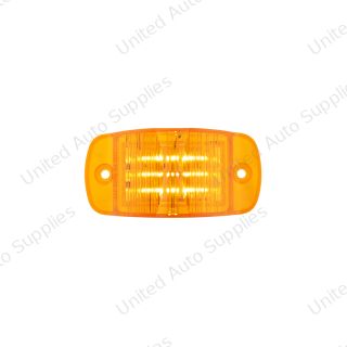 8 LED Rectangular Clearance/Marker Light- Amber LED/Amber Lens (Bulk)