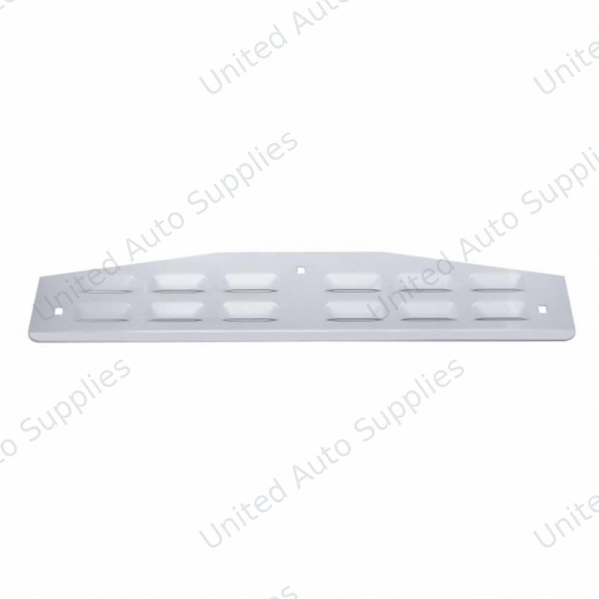 3" X 18" Chrome Louvered Bottom Mud Flap Plate - Bolt Thru