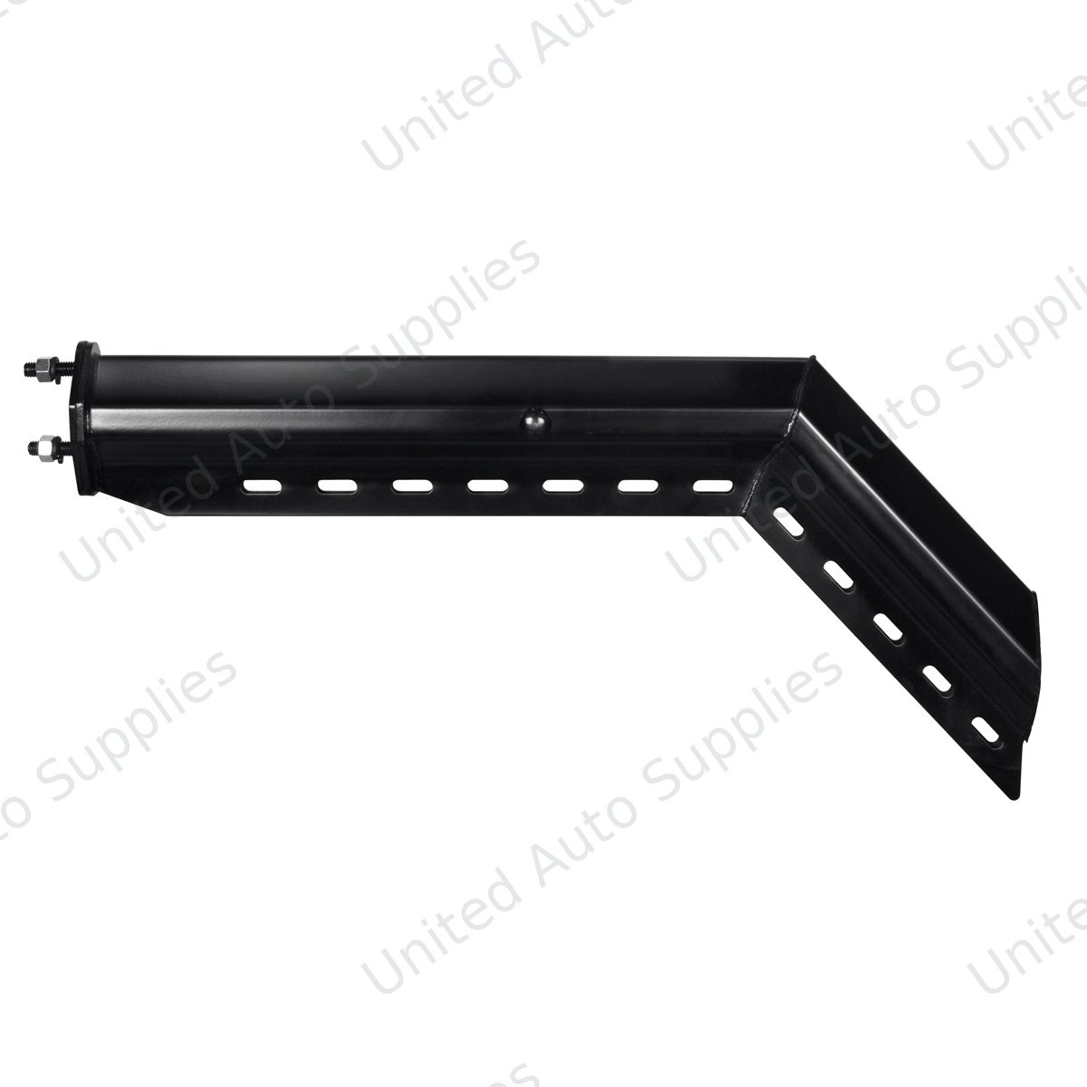 30" Black 45-Degree Angled Heavy Duty Mud Flap Hangers - 2.5" Bolt Pattern (Pair)