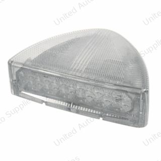 30 LED Low Profile Turn Signal Light For 1987-2007 Peterbilt 379/378/357 - Amber LED/Clear Lens