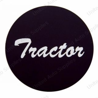 "Tractor" Aluminum Air Valve Knob Sticker Only - Black