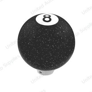 Number 8 Pool Ball Gearshift Knob - Gloss Black With Glitter