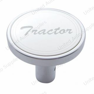"Tractor" Long Air Valve Knob - Stainless Plaque With Cursive Script