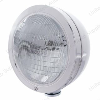Stainless Steel "Bullet" Classic Headlight 6014 Bulb