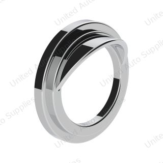 Chrome Plastic Small Gauge Cover With Visor For Freightliner