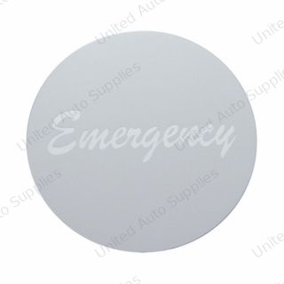 "Emergency" Aluminum Air Valve Knob Sticker Only - Silver